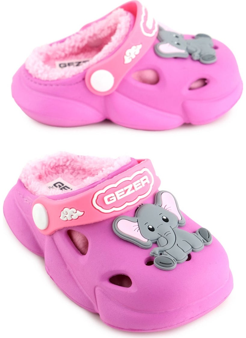 Gezer - Girls Winter Eva Plush Home Garden Nursery Slippers Sandals - Image 1
