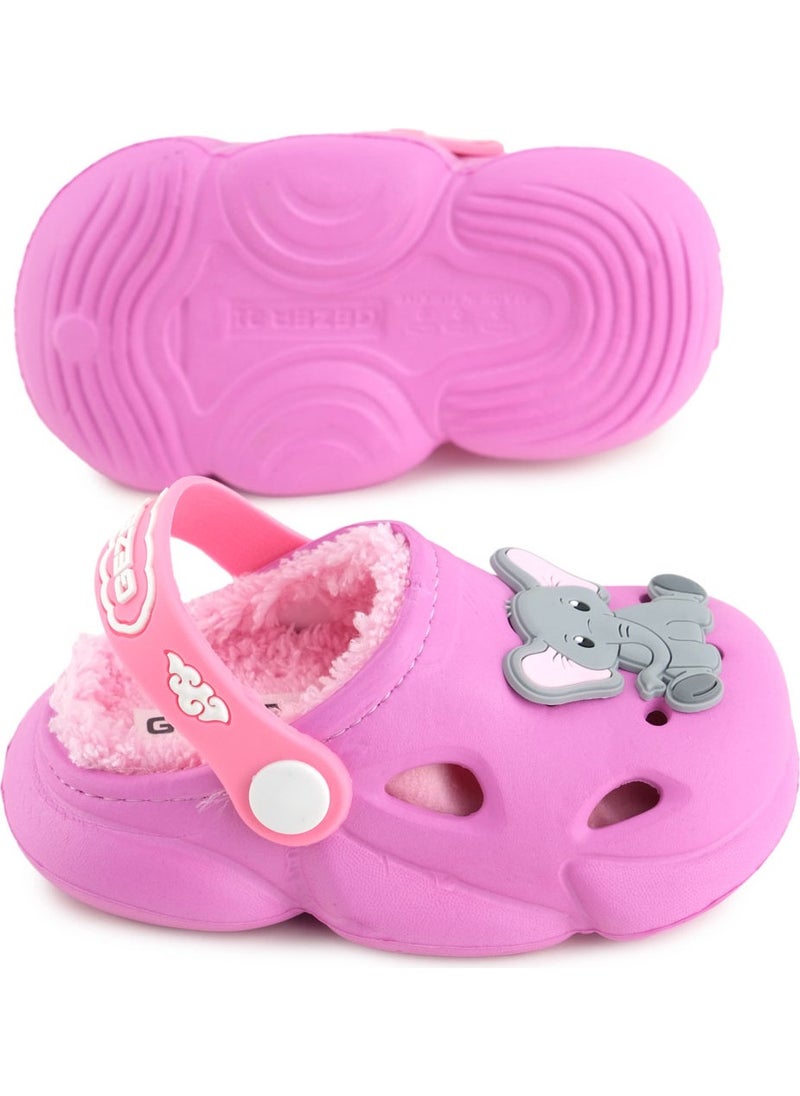 Gezer - Girls Winter Eva Plush Home Garden Nursery Slippers Sandals - Image 1