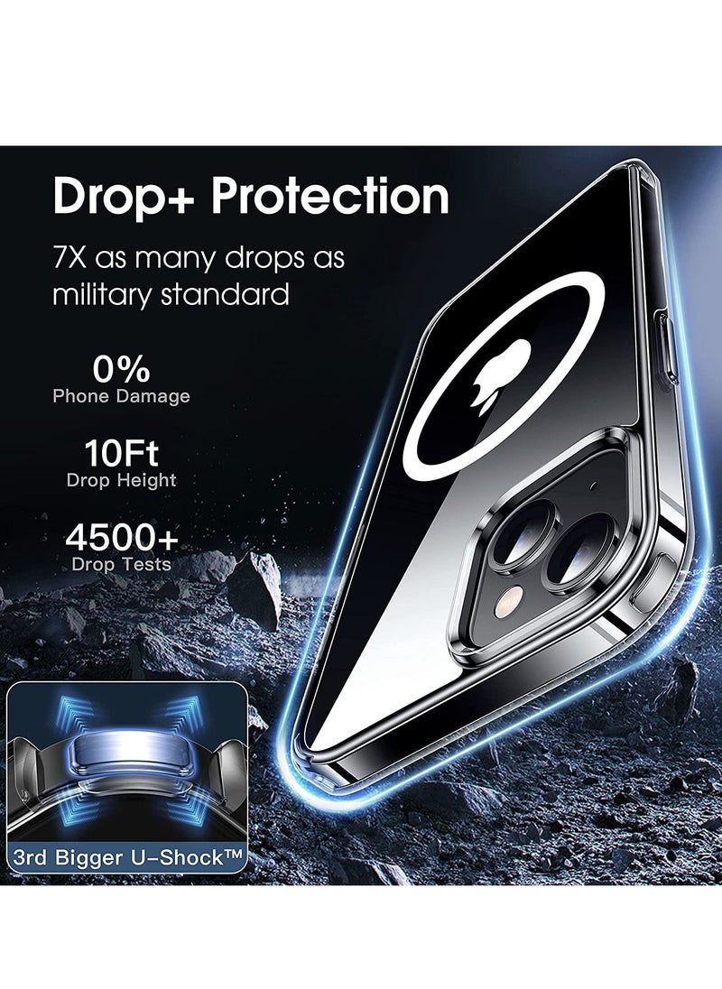 Generic iPhone 14 Plus Case, [Compatible with Magsafe] [10FT Military Drop Protection] Strong Magnetic Shockproof Protective Slim Thin iPhone 14 Plus Cover 6.7 inch 2022-Crystal Clear  - Image 4