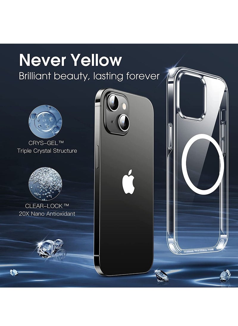 Generic iPhone 14 Plus Case, [Compatible with Magsafe] [10FT Military Drop Protection] Strong Magnetic Shockproof Protective Slim Thin iPhone 14 Plus Cover 6.7 inch 2022-Crystal Clear  - Image 3
