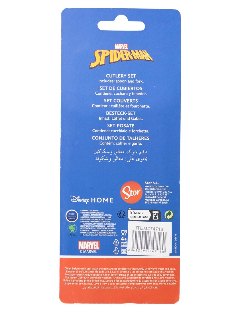 STOR 2 PCS PP CUTLERY SET SPIDERMAN MIDNIGHT FLYER - Image 3