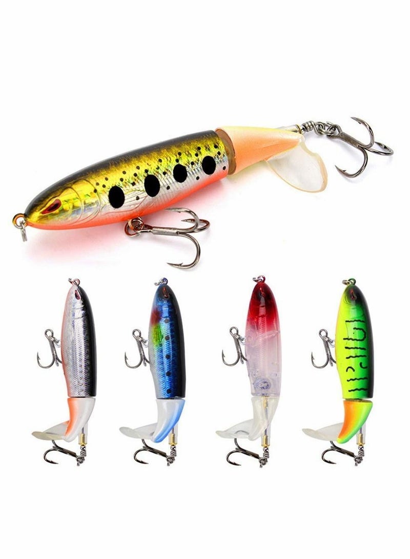 Y&D Fishing Lures Kit 5 Pcs Bionic Swimming 10 cm 15 g Hook Rotating Tail Tackle Bait for Freshwater Saltwater Carp Bass Pike - Image 1