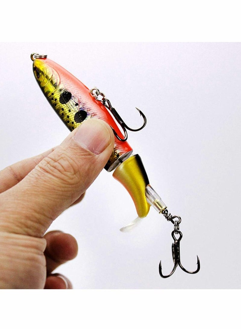 Y&D Fishing Lures Kit 5 Pcs Bionic Swimming 10 cm 15 g Hook Rotating Tail Tackle Bait for Freshwater Saltwater Carp Bass Pike - Image 4