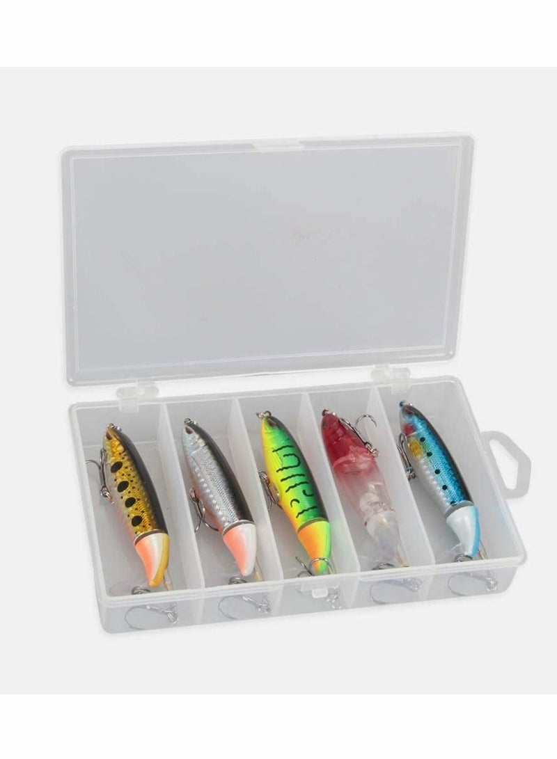 Y&D Fishing Lures Kit 5 Pcs Bionic Swimming 10 cm 15 g Hook Rotating Tail Tackle Bait for Freshwater Saltwater Carp Bass Pike - Image 3