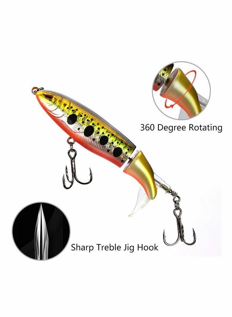 Y&D Fishing Lures Kit 5 Pcs Bionic Swimming 10 cm 15 g Hook Rotating Tail Tackle Bait for Freshwater Saltwater Carp Bass Pike - Image 5