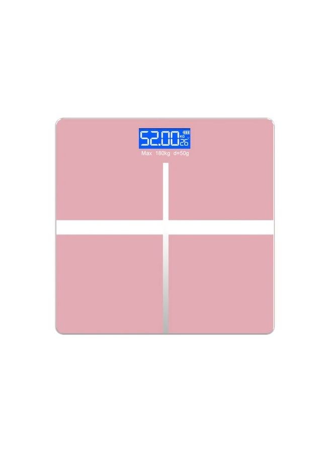 Pink Digital Bathroom Scale 180kg Capacity BMI Smart Weight Large LCD Display - Image 1