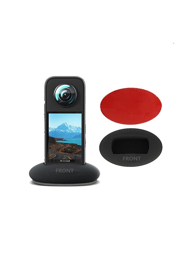 O Ozone O Ozone Silicone Protective Case for Insta360 X4 Accessories + (2 Pack) Tempered Glass Screen Protector Film + Silicone Desktop Base Stand Non-Slip Mount Accessories for Insta360 X4 - Blue  - Image 4