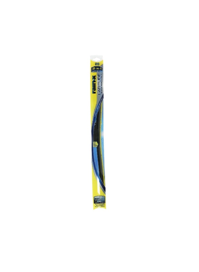 Rain-X - Water Repellent Compatibility Latitude 2-in-1 Synthetic Blend Ruber Wiper Blades Black 28 Inch - Image 1