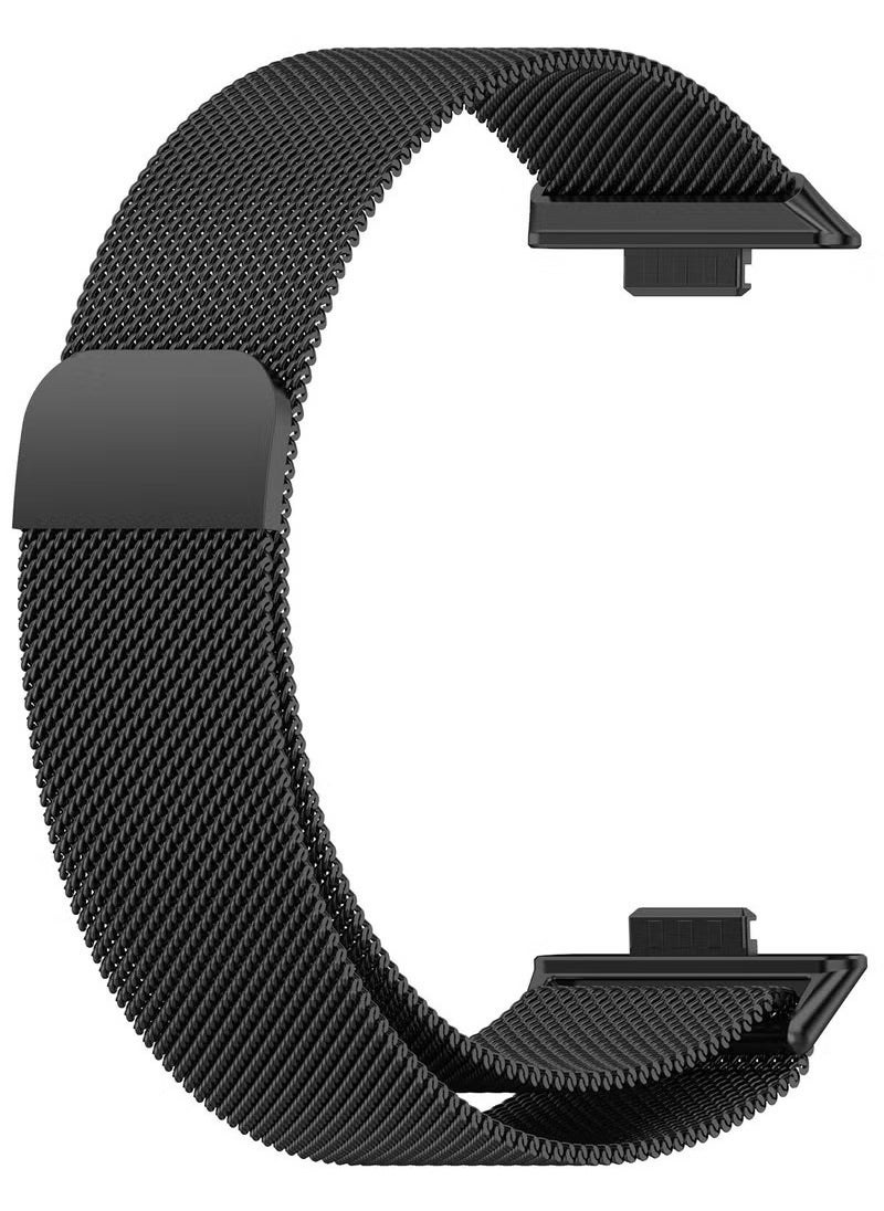 HW - Magnetic Statinless Steel Bracelet Wristband for Huawei Watch Fit 3 Black - Image 1