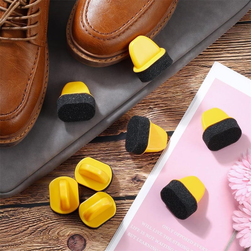 Luckam موزعات إسفنجية لتلميع الأحذية، فرشاة تلميع الأحذية الإسفنجية، أقمشة للعناية بالأحذية الجلدية، منظف للجلد المدبوغ، إسفنجة للأحذية (10 قطع) - Image 2