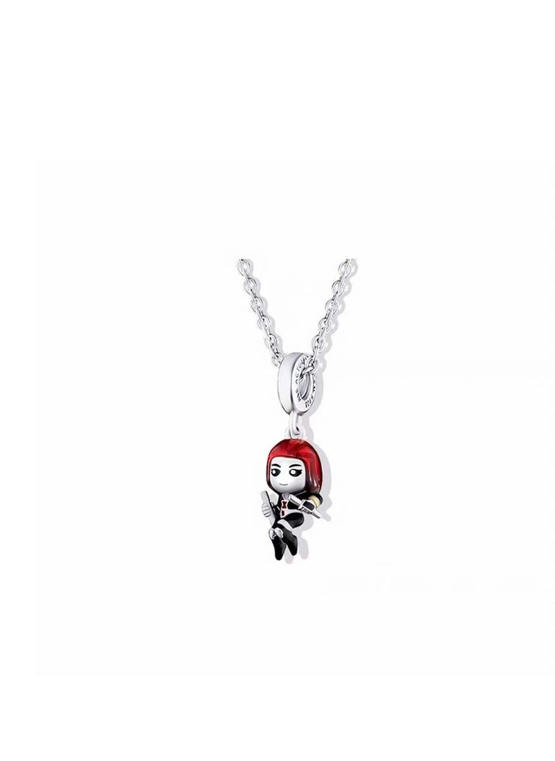 PANDORA - Pandora Marvel Name Series Black Widow Widow Necklace - Image 1