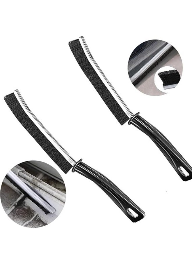 Generic Narrow Corner Cleaning Brush (2 Pcs) - Small Crevice Cleaning Brush for Home Use - Bathroom Gap Cleaning Brush for Cleaning Dead Corners of Kitchen Tiles, Bathroom, Window Cracks, Multifunctional Brush - Window Gap Brush - Use for Cleaning Gap - Sink, Washing Machine, and Narrow Space Cleaning Brush  - Image 1