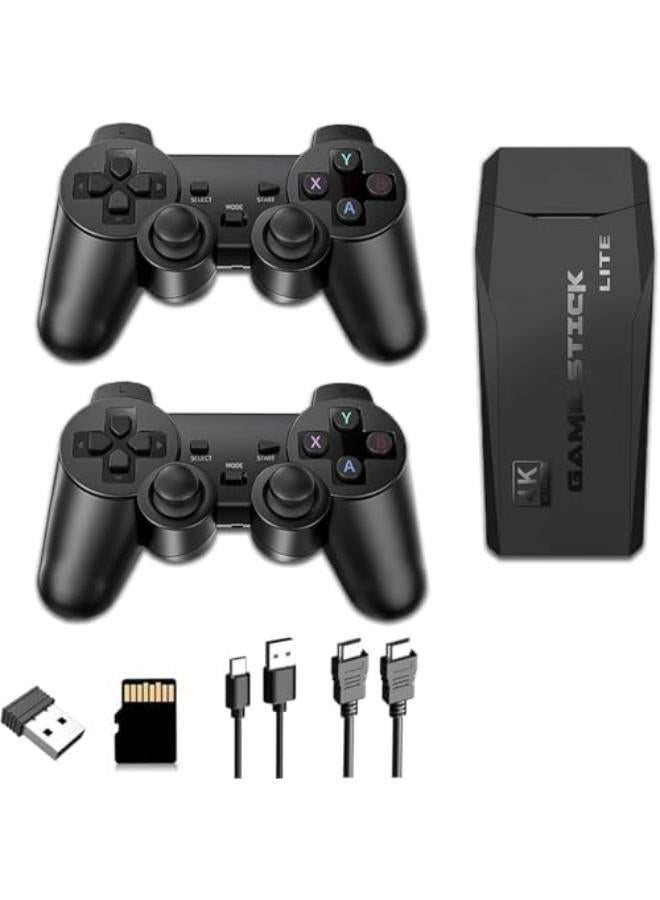 Retro Game Stick, Dual 2.4G Wireless Console, 64GB Memory 4K HDMI Output Built-in 20000+ Games with 15 Classic Emulators, Controllers Plug Play Video TV Game