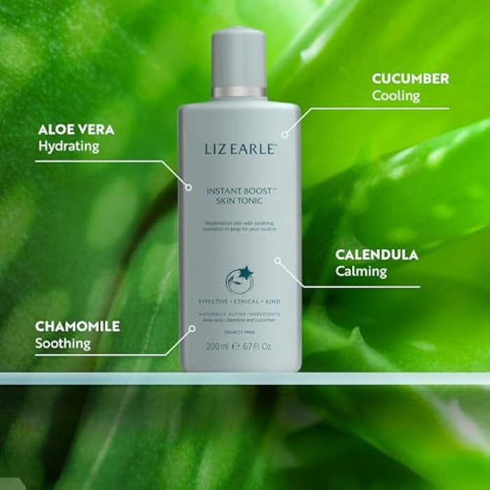 Liz Earle Instant Boost Skin Tonic Face Toner - Hydrating Facial Toner for Dry Skin Enriched with Aloe Vera, Soothing Calendula & Vitamin E to Refresh and Revitalize Complexion (200 ml) - Image 2