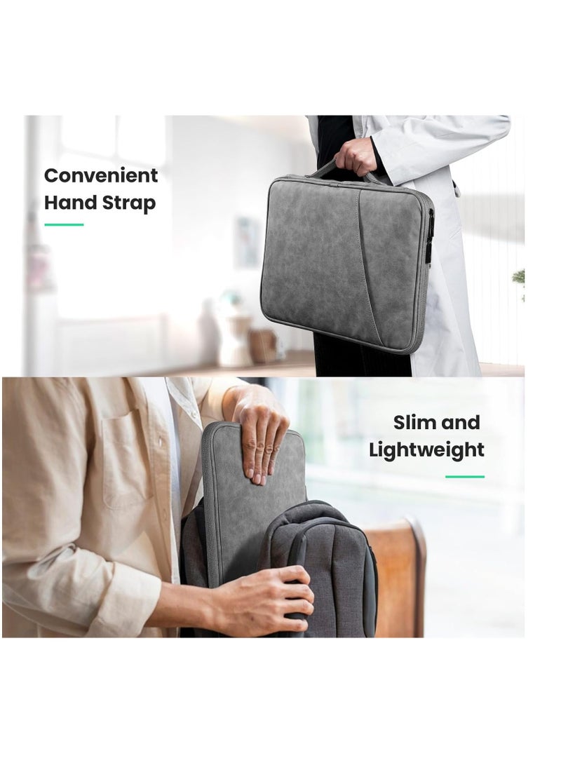 General Tablet Sleeve Bag for New iPad Pro 13-in M4 / iPad Air 13-in M2 2024, iPad Pro 12.9-in 6/5/4/3 2022-2018, Galaxy Tab S8+/S9+, Surface Pro 9/8/X/7/6, Travel Case iPad Bag for Men Women, Dark Grey  - Image 4