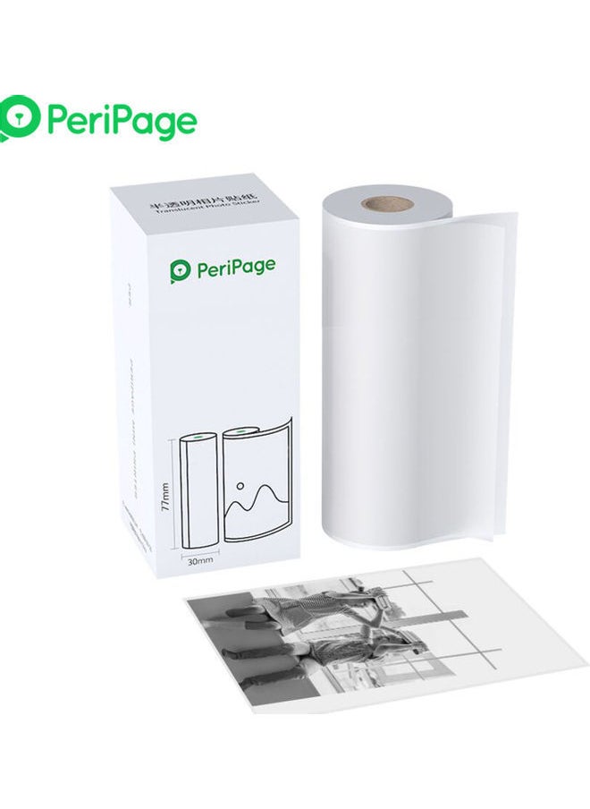 NIBEMINENT - Translucent Photo Sticker Adhesive Thermal Paper Clear - Image 1