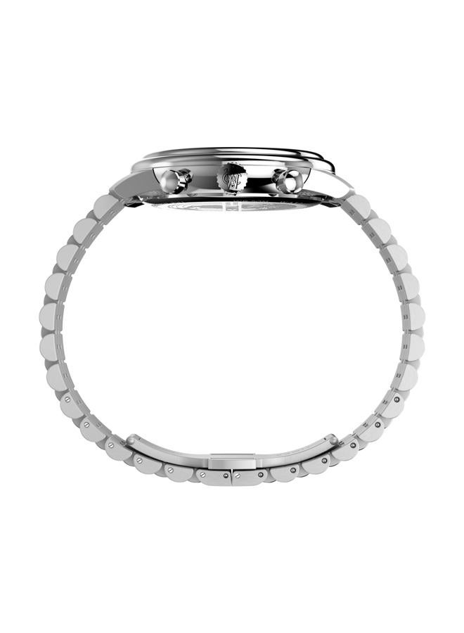 TIMEX Men's Waterbury Metropolitan 41mm Watch - Stainless Steel Bracelet Black Dial Stainless Steel Case - Image 2