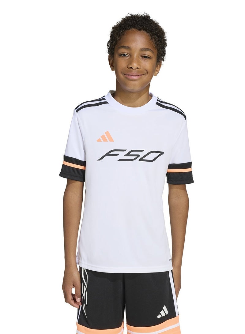 Adidas F50 JSY Y           أبيض/أسود - Image 4