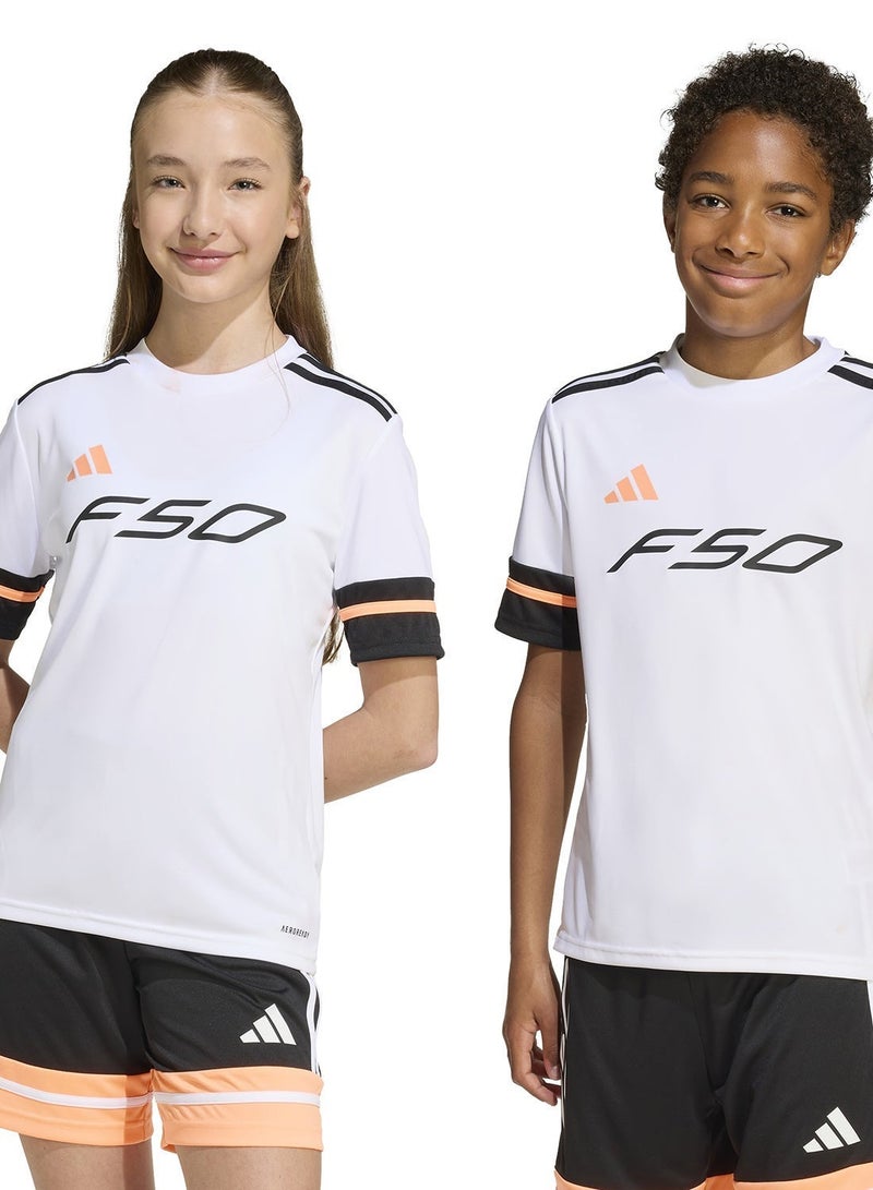 Adidas F50 JSY Y           أبيض/أسود - Image 1