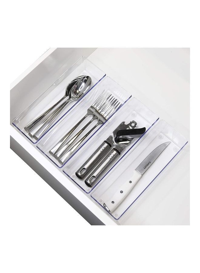 NIBEMINENT 4 Pack Plastic Drawer Organizers Clear - Image 3