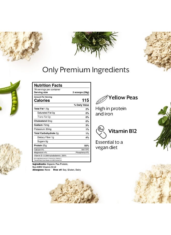ProMix Nutrition - Promix Plant-Based Vegan Protein Powder, Unflavored - 5lb Bulk - Pea Protein & Vitamin B-12 - ­Post Workout Fitness & Nutrition Shakes, Smoothies, Baking & Cooking Recipes - Gluten-Free - Image 1