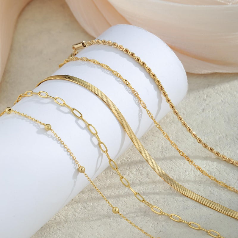 BERISO Gold Bracelets for Women, Elegant Adjustable 14K Gold Plated Bracelet for Women, Trendy Minimalist Dainty Gold Bracelet for Everyday Wear - Image 5