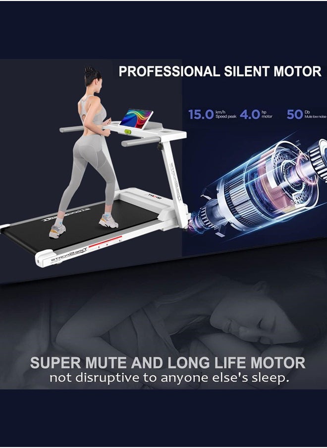 Sandinrayli - Folding Treadmill, Foldable Home Fitness Equipment with LCD for Walking & Running, Cardio Exercise Machine, Store Under Bed/Sofa, Preset and Adjustable Programs - Image 1