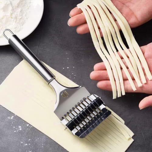 Kunya Stainless Steel Noodle Lattice Roller Docker Dough Cutter Kitchen Gadgets Cooking Baking Pastry Tools (2) - Image 5