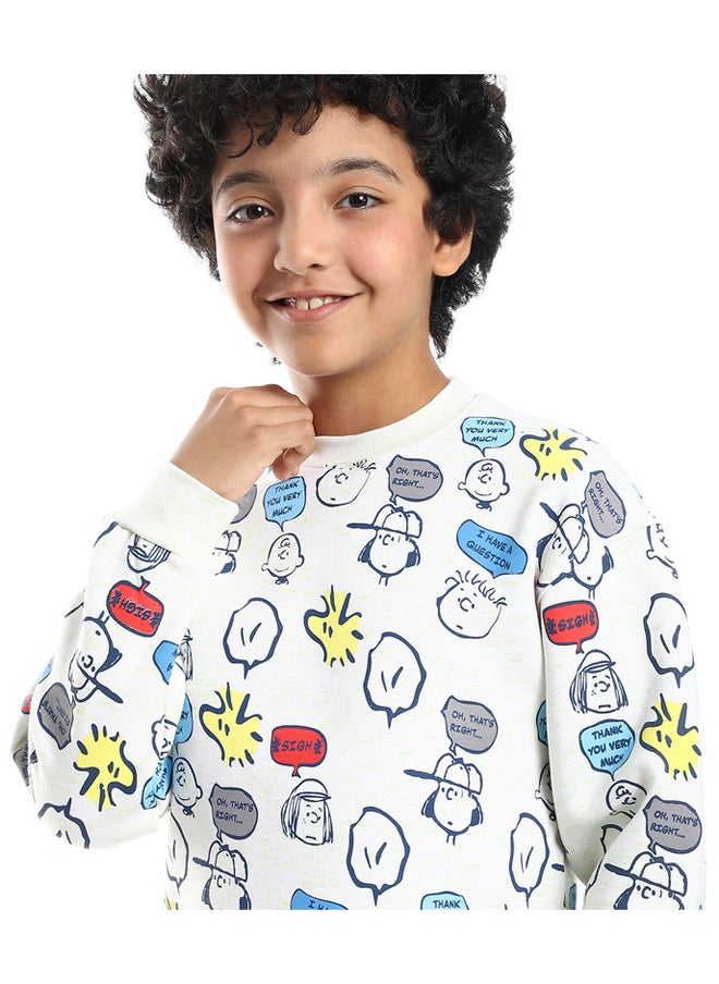 DIADORA - Cotton Printed Boys Sweatshirt - Image 1
