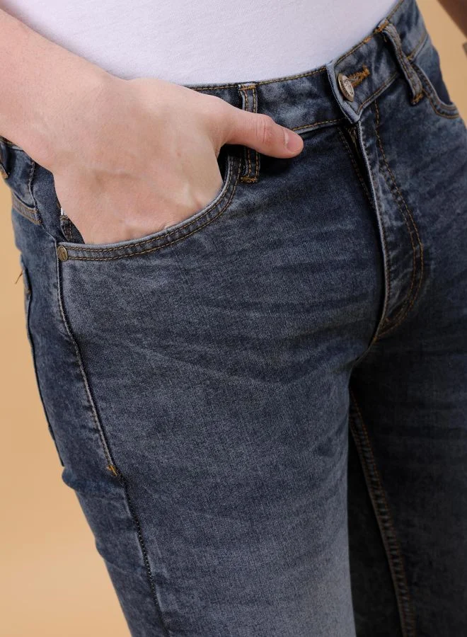 The Indian Garage Co Men Slim Fit Solid Mid-Rise Stretchable Jeans