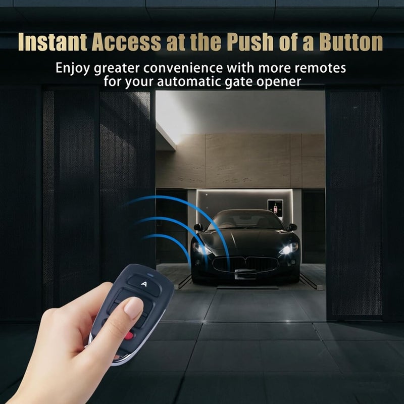 2 Pack 433mhz Universal Garage Door Remote, 4 Button Cloning Remote Control Key Fob for 433.92 MHz, Duplicates Original Garage Door Opener - Image 5