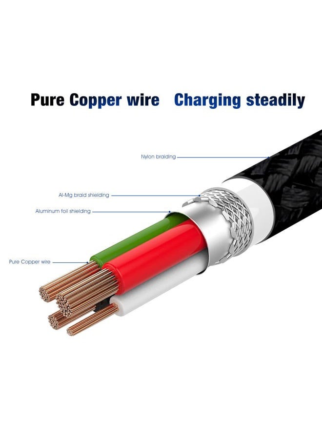 Cbus Wireless CBUS 6ft USB to USB C Cable Fast Charging Cord Type-C Compatible with iPhone 16/16e/15/Pro/Max/Plus, iPad 10, iPad Pro/Air/Mini A17 Pro, Mini 6 Heavy-Duty Braided (Black) - Image 3