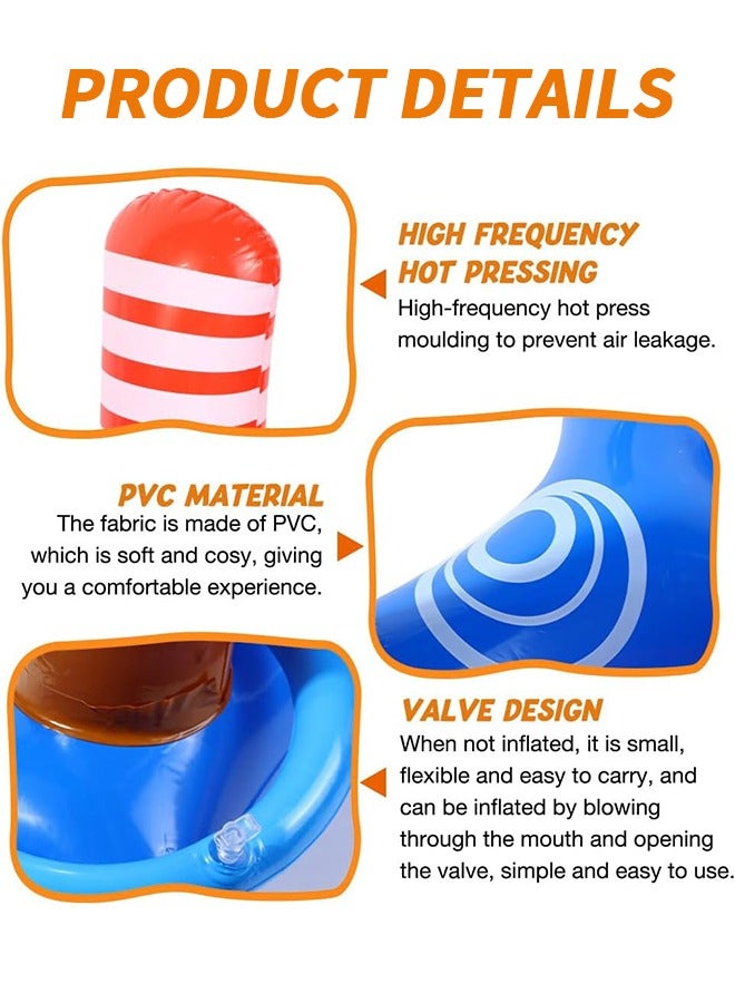 UETEEY Pool Toys Games Set, Floating Basketball Hoop&Inflatable Pool Ring Toss for Kids Adults Family Swimming Water Sport Fun Floats Accessories - Image 5