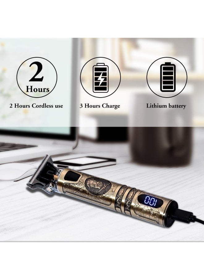 VIO Hair Trimmer for Men Hair Clipper Professional Haircut for Men Rechargeable LED Display  - Image 2