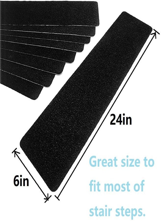 Wild Tribe Pack of 8 Non-Slip Safety Step Tapes Wood Stair Treads Floor Track Sticker 80 Grit for Skateboard & Outdoor & Staircase, Black (6"x24", Black) - Image 5