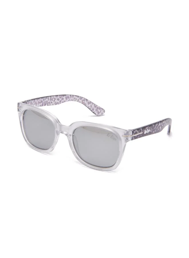 Lee Cooper Polarized Sunglasses Silver Frame Silver Mirror Mirror Lens 47mm  - LCK116C02