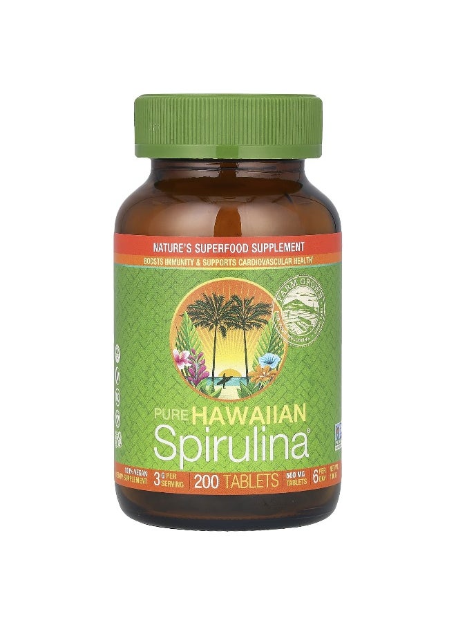 Nutrex Hawaii Nutrex Hawaii, Pure Hawaiian Spirulina, 3 g, 200 Tablets (500 mg per Tablet)  - Image 1
