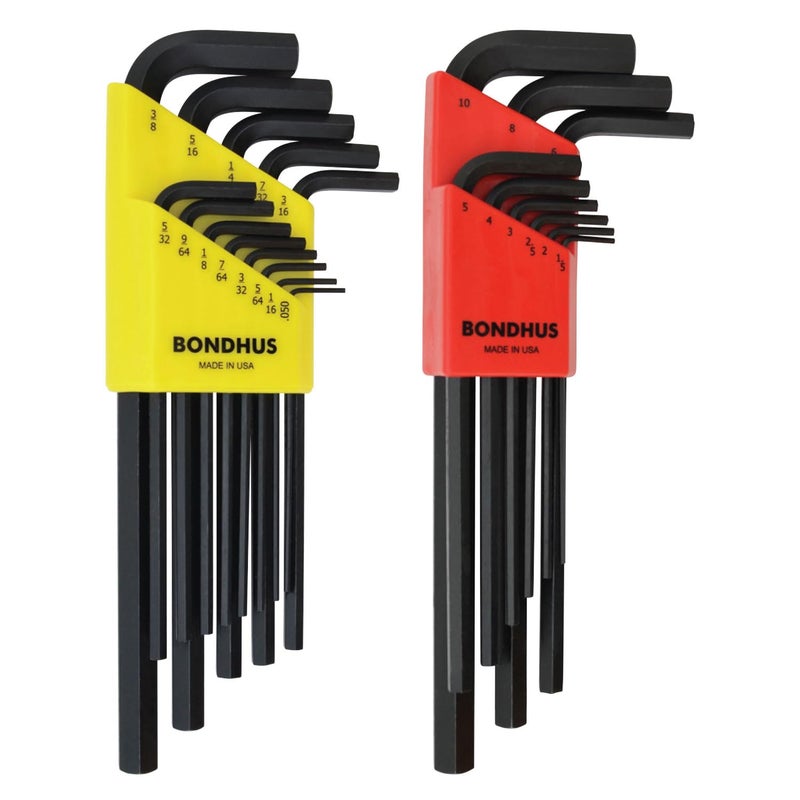 Bondhus 22199 Hex Lwrench DoublePKLong Length12137 05038 12199 1510mm Multicolor One Size