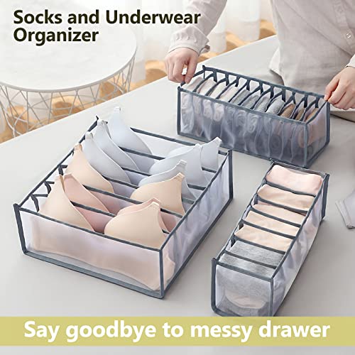 TIGARI Wardrobe Clothes Organizer, Draw and Closet Organizers, Storage for Socks, Underwear, Bra Ties, Baby Clothes (Gray) - Image 2