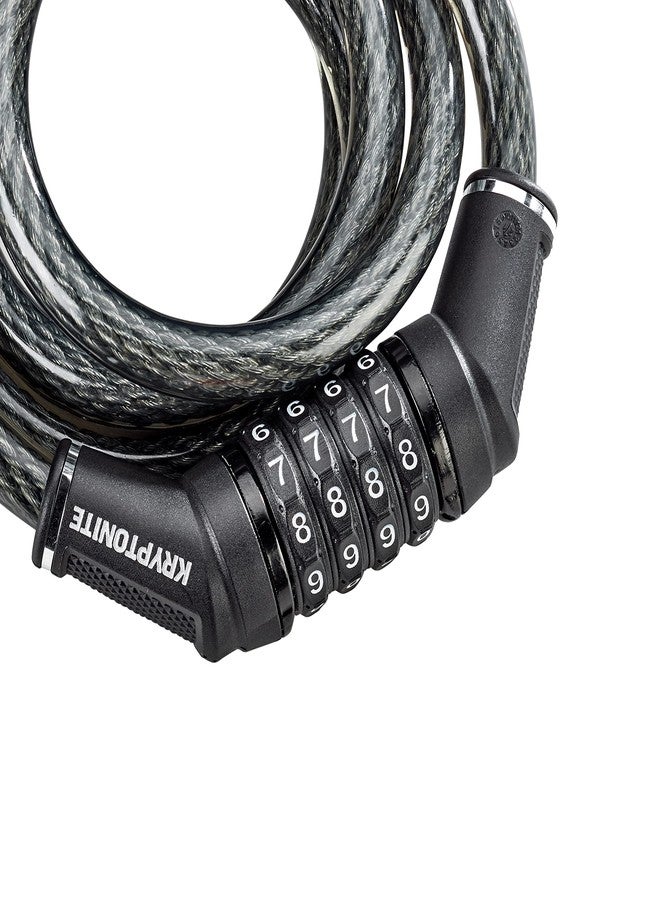 Kryptonite Resettable Combination Bike Lock Cable, 6ft. x 12mm Braided Steel Cable Anti-Theft Security Bicycle Lock with Keys for Outdoor Equipment, Bicycles, Scooters, Fence, Gate - Image 3