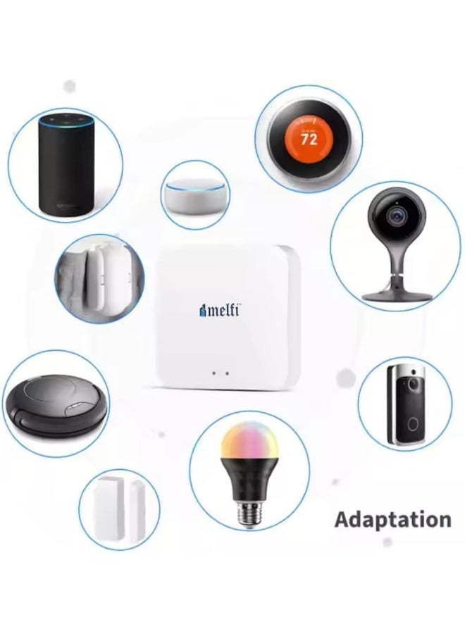 melfi Zigbee Hub Home Automation Gateway Tuya Smartlife, Wifi Smart Home Bridge Remote Controller, Work With Zigbee Smart Devices, Hassle Free Control Of 128 Devices At A Time (Zigbee Wired Hub) - Image 5