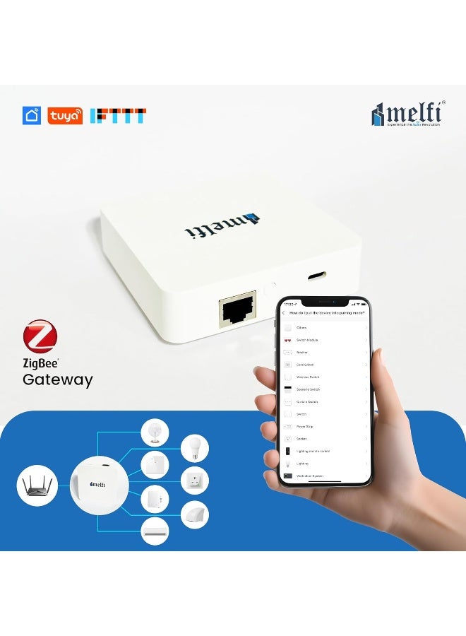 melfi Zigbee Hub Home Automation Gateway Tuya Smartlife, Wifi Smart Home Bridge Remote Controller, Work With Zigbee Smart Devices, Hassle Free Control Of 128 Devices At A Time (Zigbee Wired Hub) - Image 4