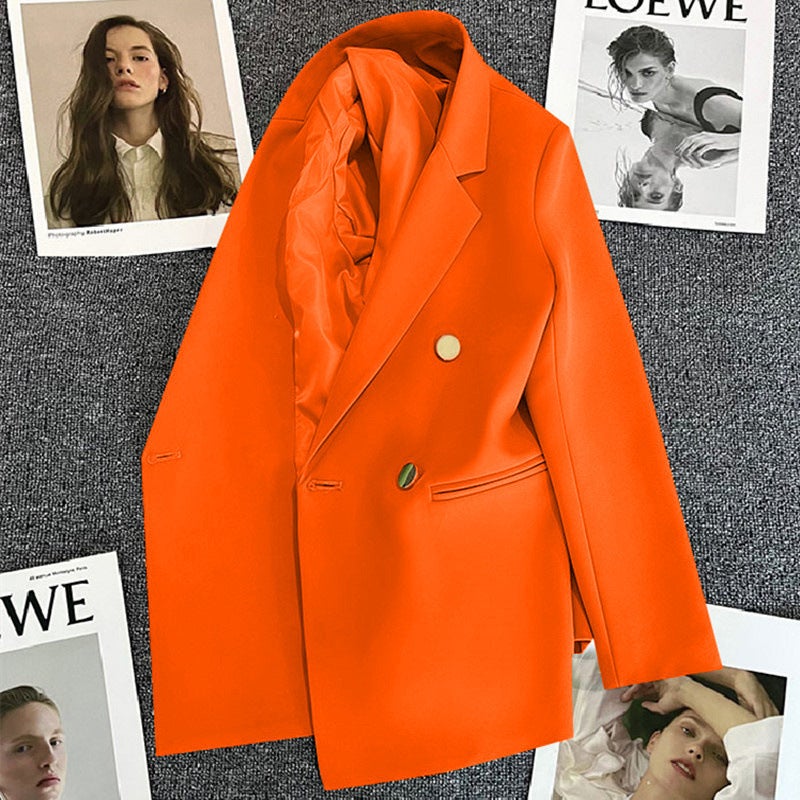 2025 Autumn Suit Collar Polyester Patchwork Long Sleeve Commuting Style Women'S Pocket One-Button Blazer - Image 4