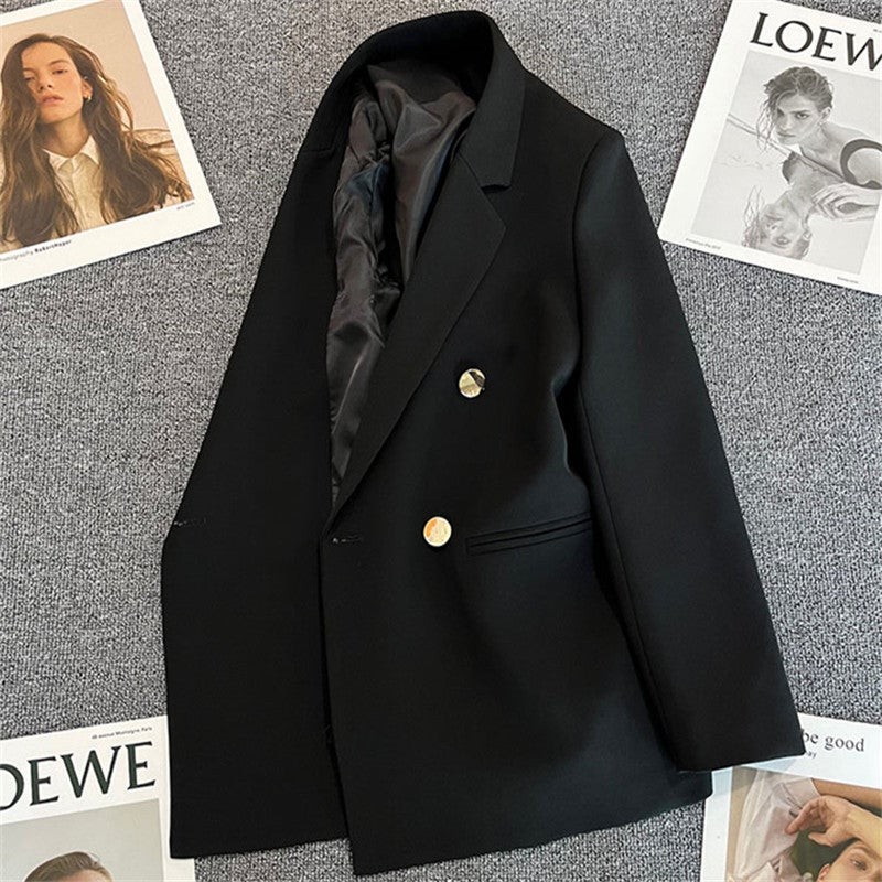2025 Autumn Suit Collar Polyester Patchwork Long Sleeve Commuting Style Women'S Pocket One-Button Blazer - Image 1