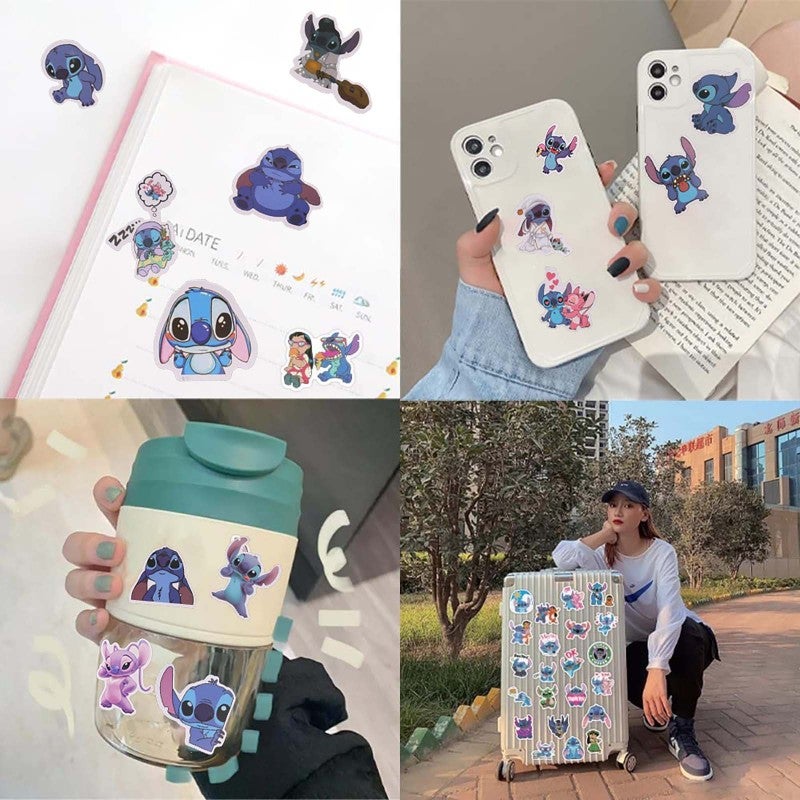 Stitch Stickers 100 Pcs Waterproof PVC Vinyl - Sun Protection No-Duplicate 2-4.5 Inch Decals for Car Bumper Laptop Water Bottle Decorating Gift for Friends Family Lovers - Image 2