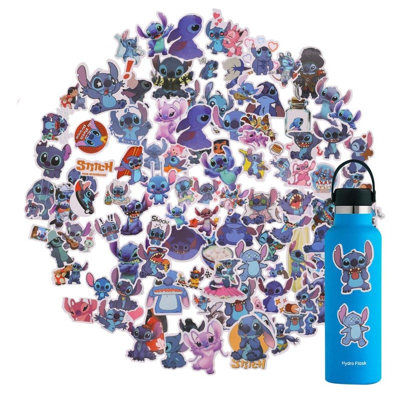 Stitch Stickers 100 Pcs Waterproof PVC Vinyl - Sun Protection No-Duplicate 2-4.5 Inch Decals for Car Bumper Laptop Water Bottle Decorating Gift for Friends Family Lovers - Image 1