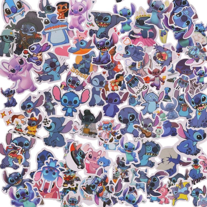 Stitch Stickers 100 Pcs Waterproof PVC Vinyl - Sun Protection No-Duplicate 2-4.5 Inch Decals for Car Bumper Laptop Water Bottle Decorating Gift for Friends Family Lovers - Image 4