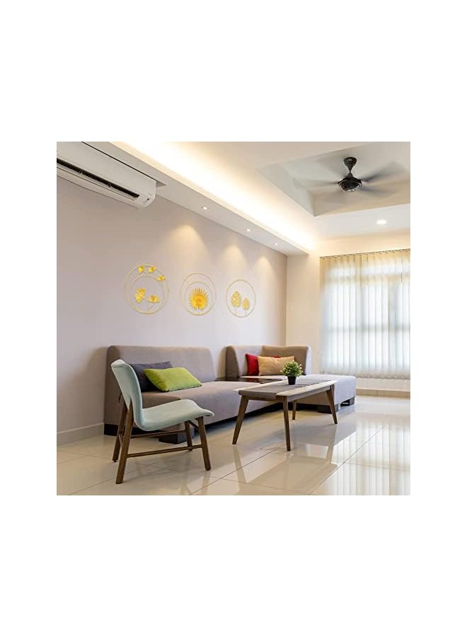 KASTWAVE Wall Decor, 3Pcs Gold Metal Wall Art Decor, Gold Ginkgo, Maple, Monstera Leaf Wall Decor For Bedroom, Easy Installation Great For Bedroom Hanging Parts, Hotel Wall Decoration - Image 2