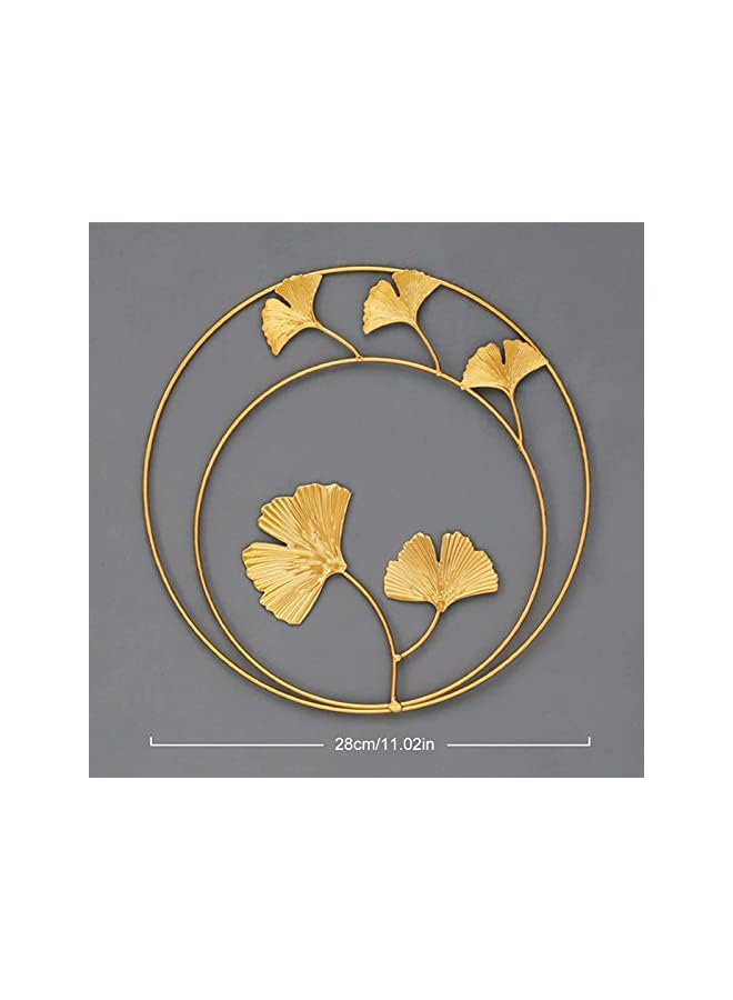 KASTWAVE Wall Decor, 3Pcs Gold Metal Wall Art Decor, Gold Ginkgo, Maple, Monstera Leaf Wall Decor For Bedroom, Easy Installation Great For Bedroom Hanging Parts, Hotel Wall Decoration - Image 3