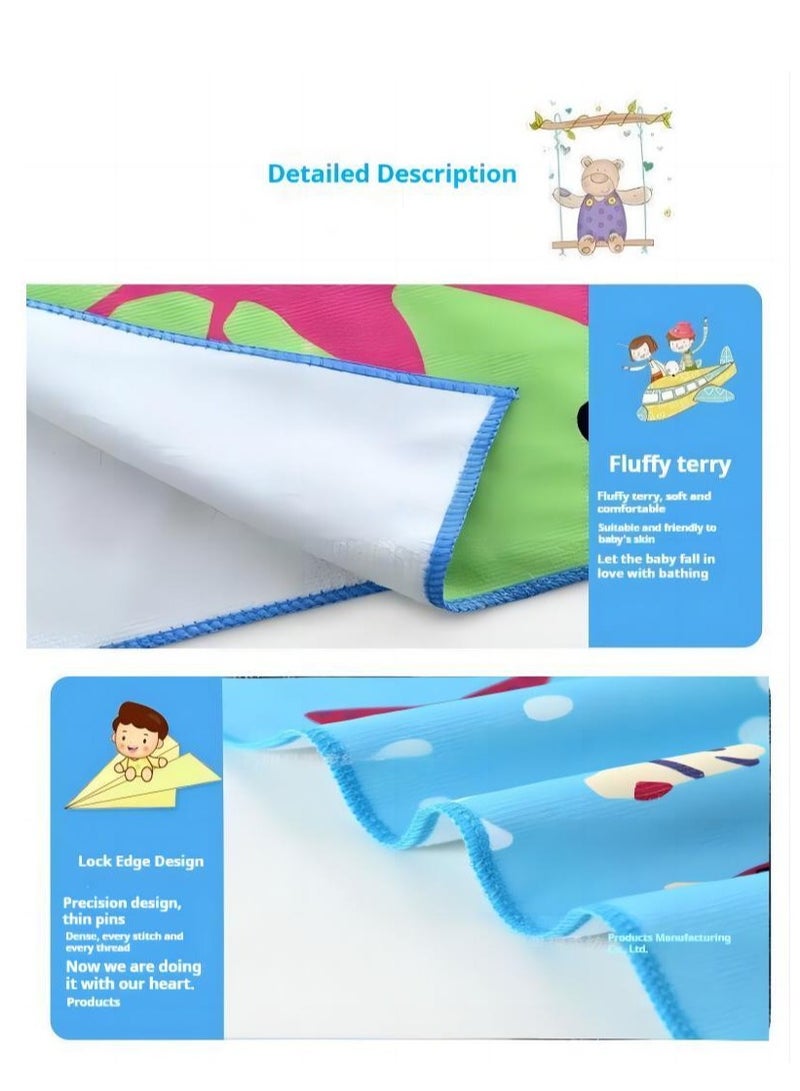 Baby Hooded Towel with Unique Animal Design Ultra Soft Thick Cotton Bath Towel for Newborn Highly Absorbent Bathrobe Blanket Toddlers Shower Gifts for Newborns or Adolescents - Image 3